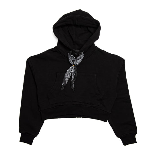 Le Cropped Noir - Black Cropped Hoodie