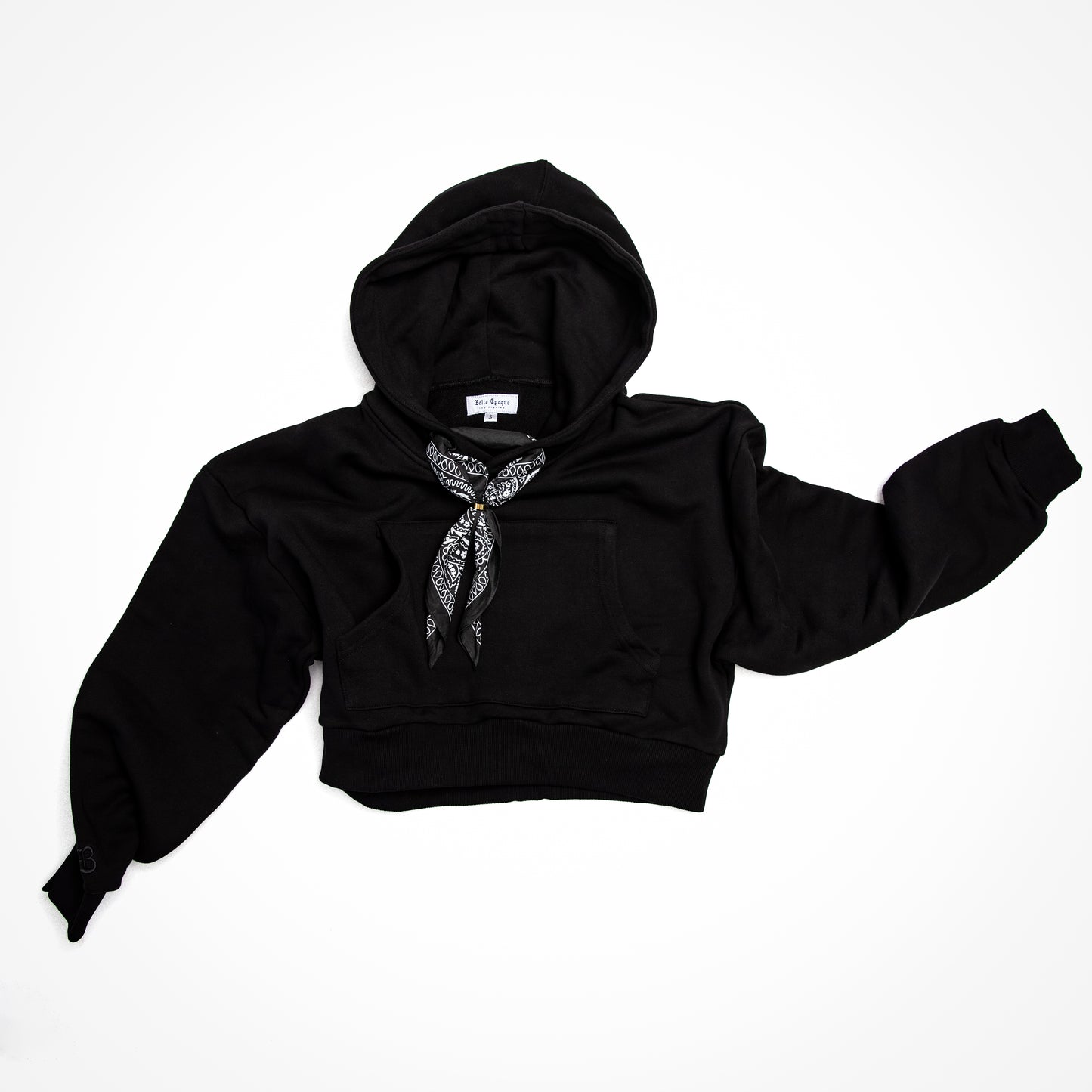 Le Cropped Noir - Black Cropped Hoodie