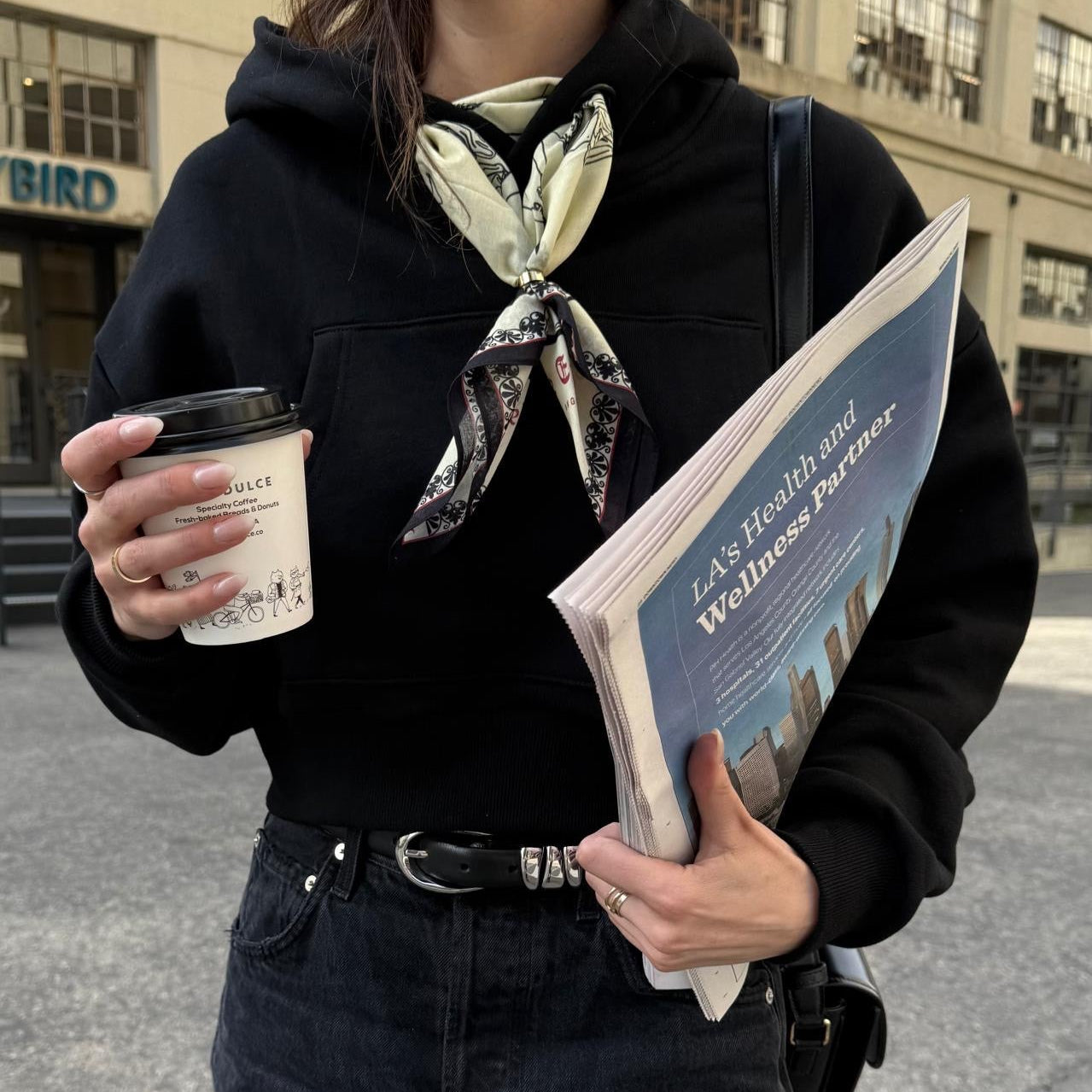 Le Cropped Noir - Black Cropped Hoodie